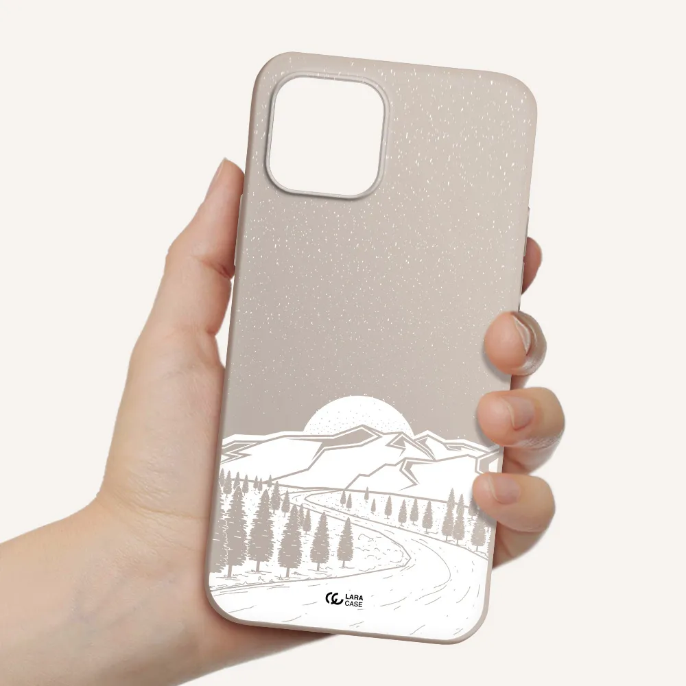 Winter Night Apple iPhone 12 Silicone Stone Case