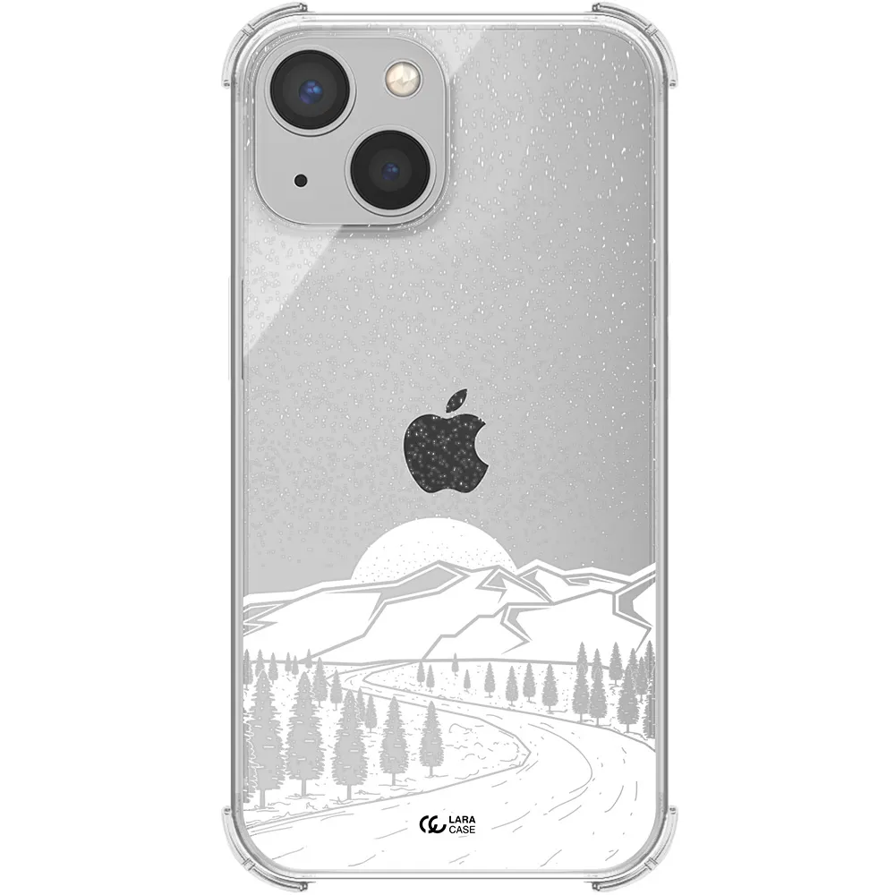 Winter Night Apple iPhone 13 Clear PC Case