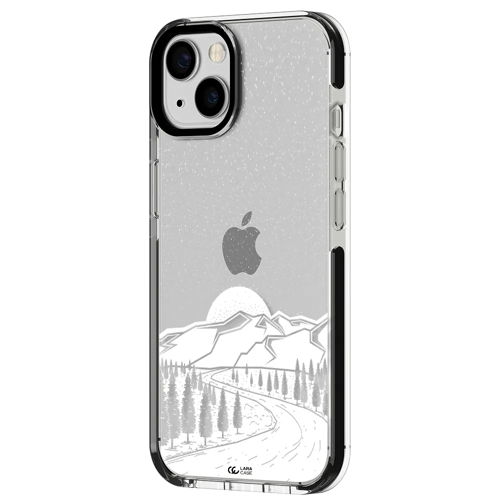 Winter Night Apple iPhone 13 impact black border Case