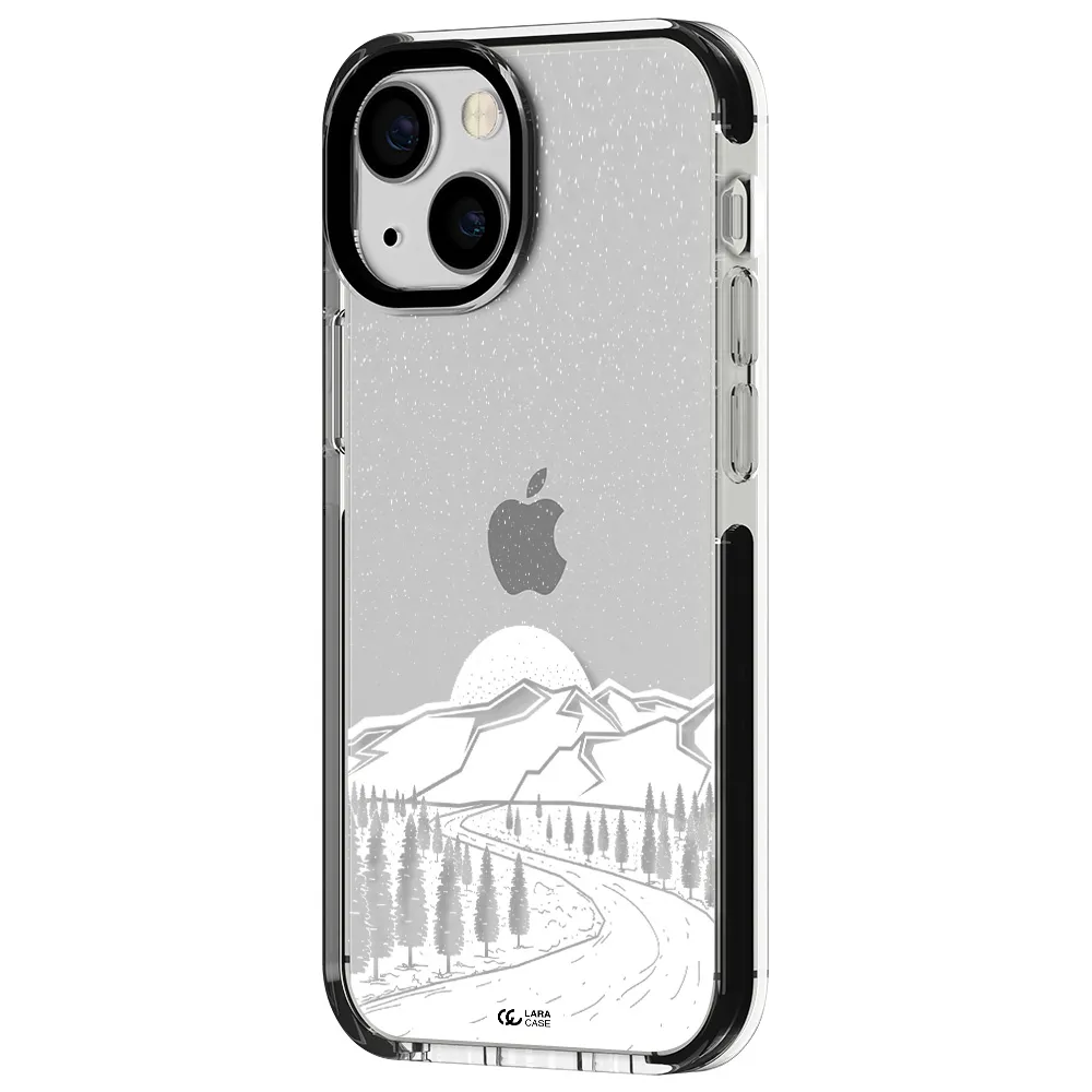 Winter Night Apple iPhone 13 mini impact black border Case