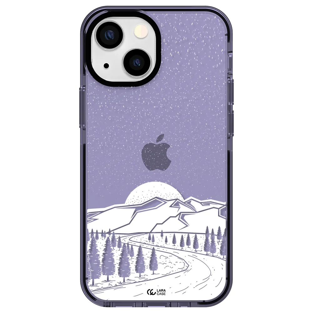 Winter Night Apple iPhone 13 mini impact Lilac Case