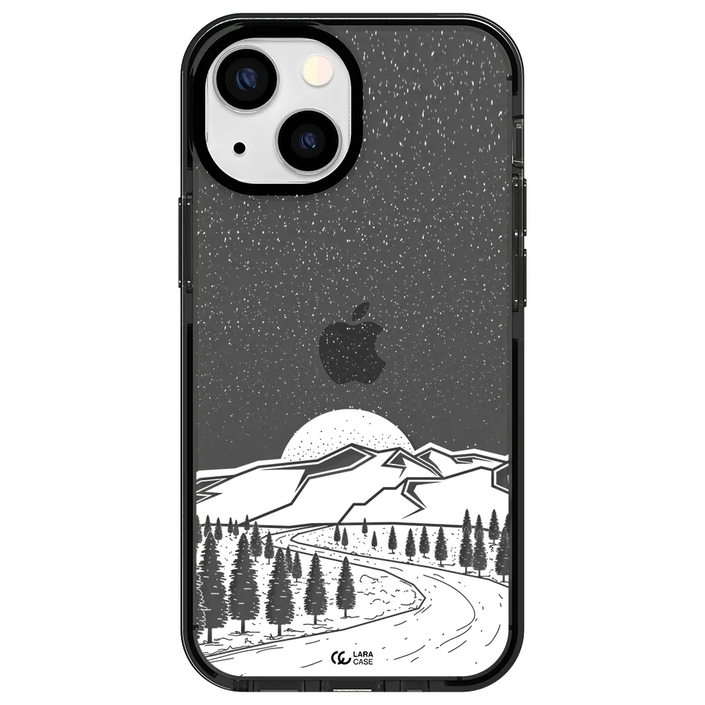 Winter Night Apple iPhone 13 mini impact Smoke Black Case