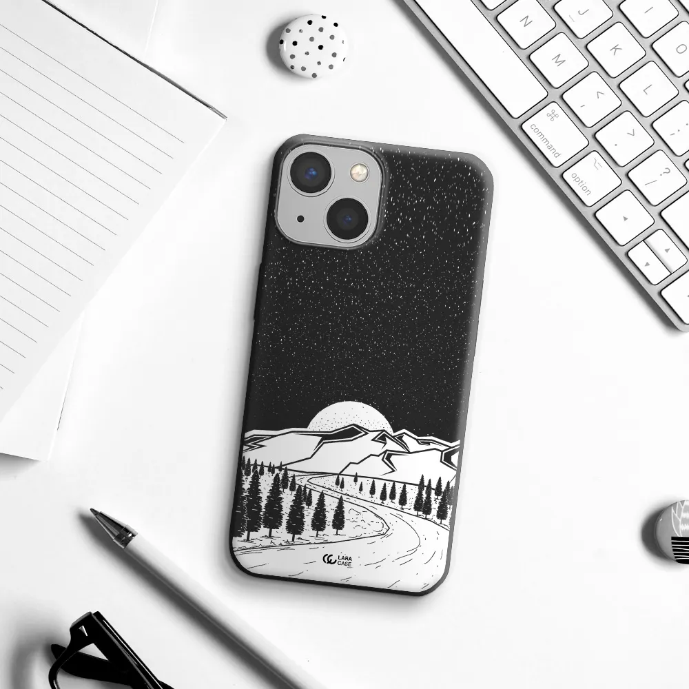 Winter Night Apple iPhone 13 mini Silicone black Case