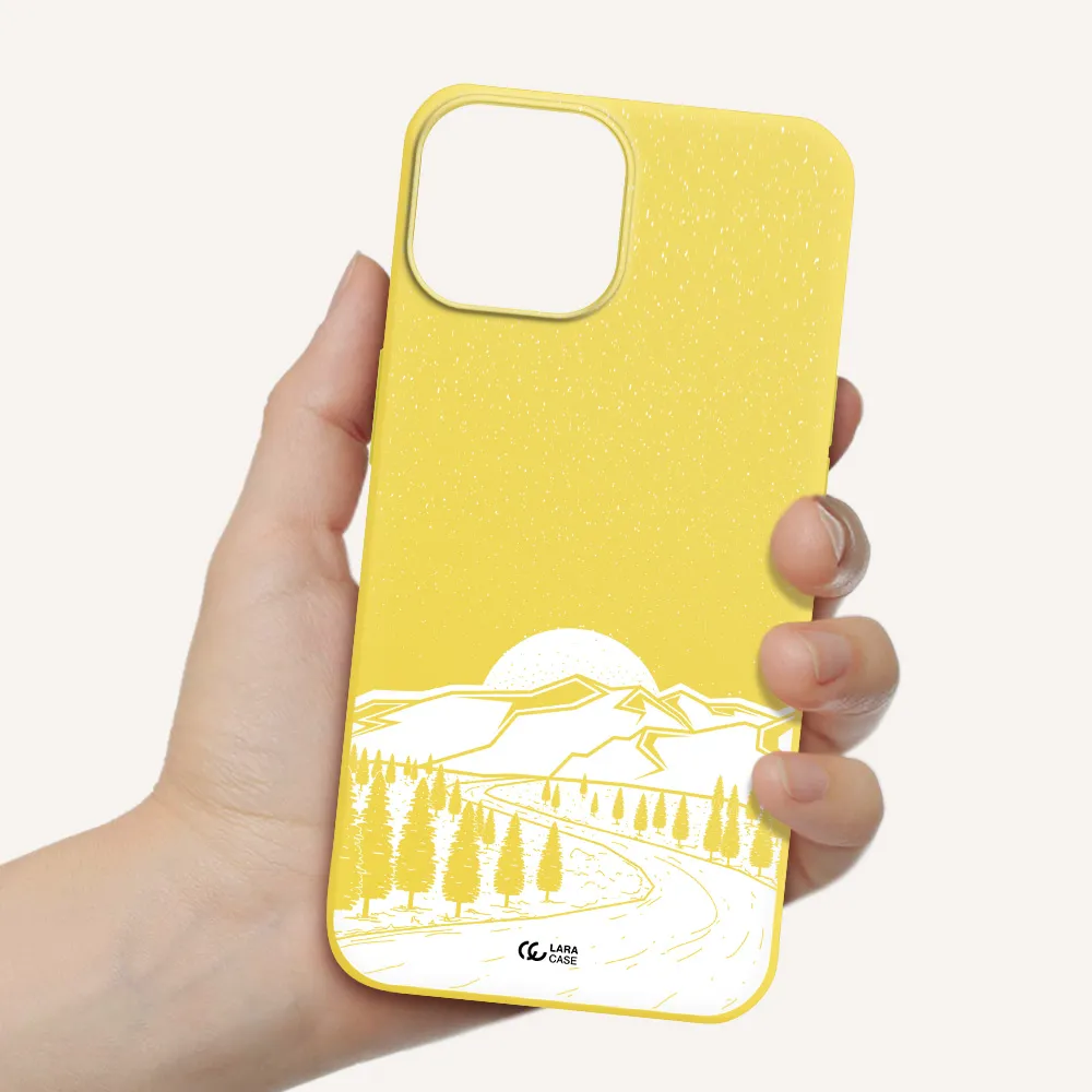 Winter Night Apple iPhone 13 mini Silicone canary yellow Case