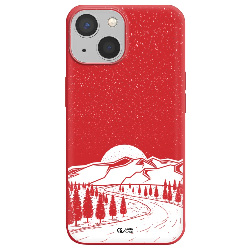 Winter Night Apple iPhone 13 mini Silicone Imperial Red Case