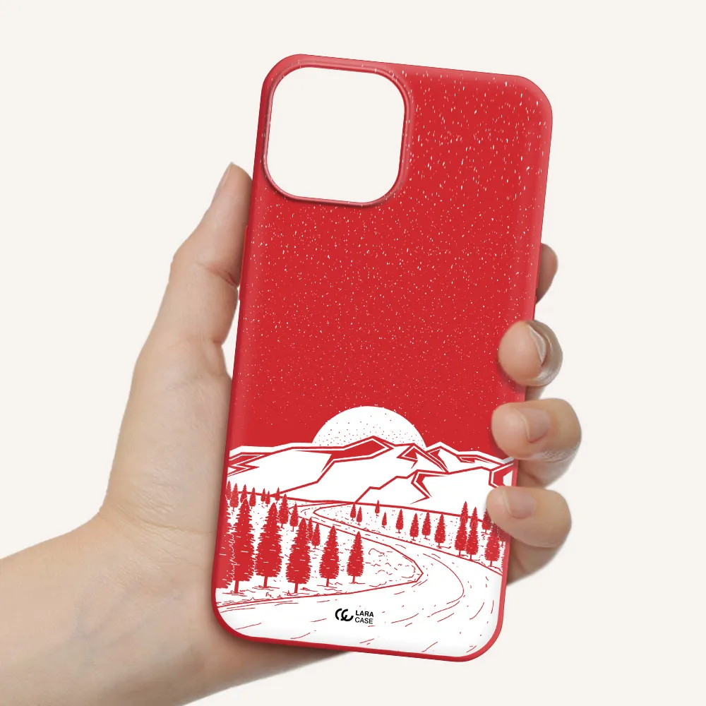 Winter Night Apple iPhone 13 mini Silicone Imperial Red Case
