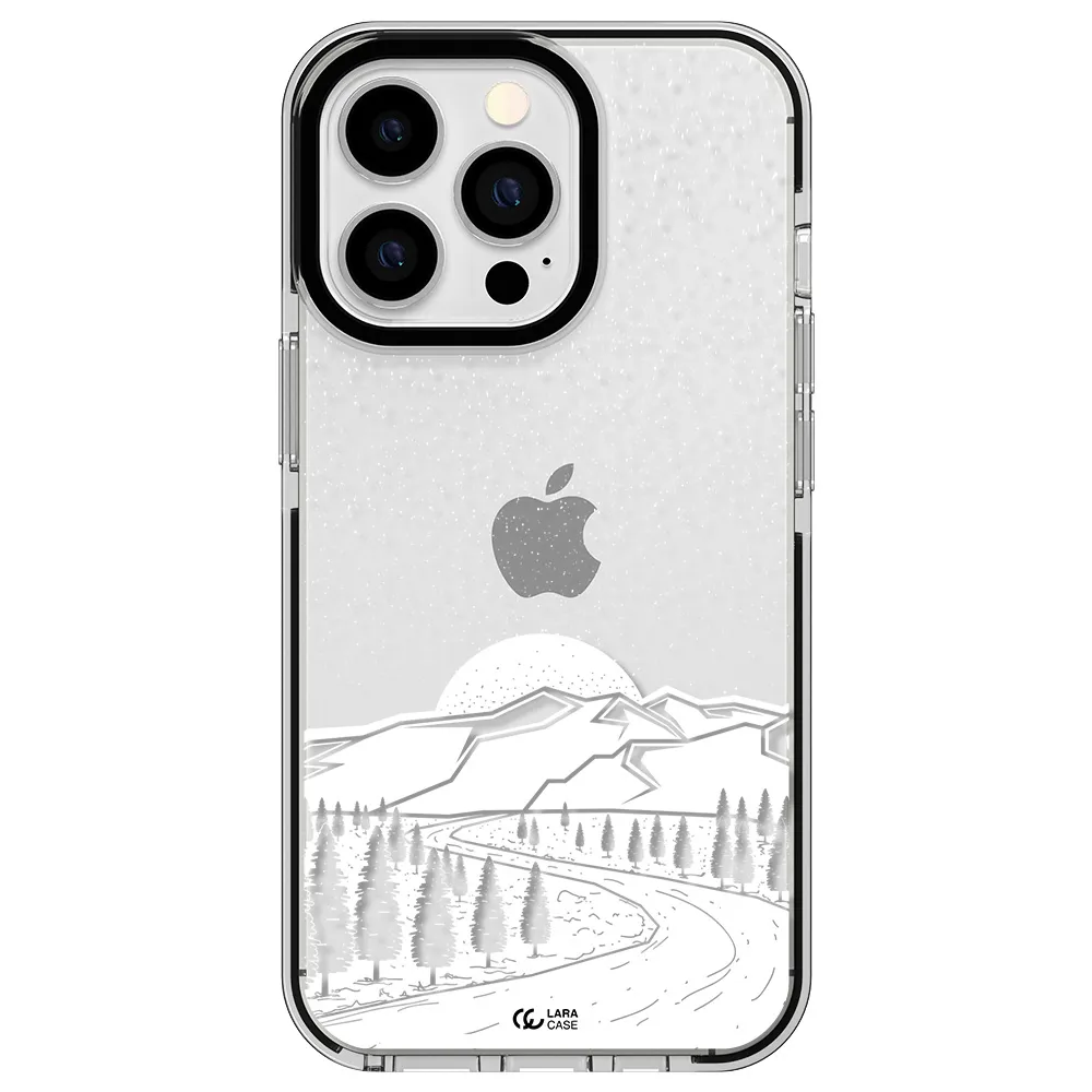 Winter Night Apple iPhone 13 Pro impact black border Case
