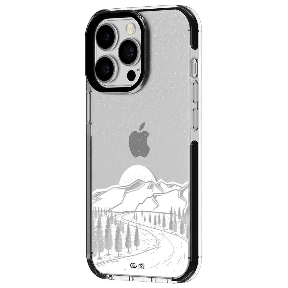 Winter Night Apple iPhone 13 Pro impact black border Case