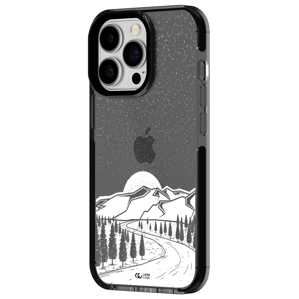 Winter Night Apple iPhone 13 Pro impact Smoke Black Case