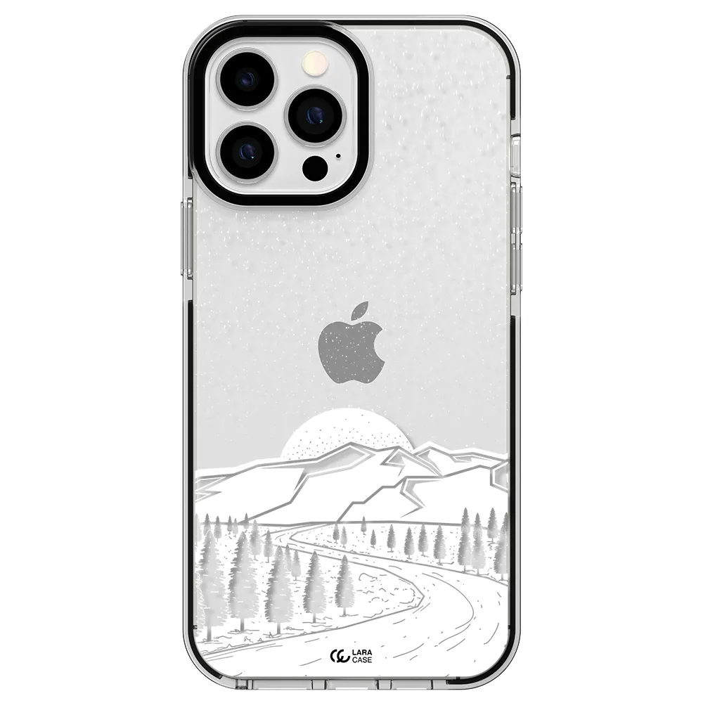Winter Night Apple iPhone 13 Pro Max impact black border Case