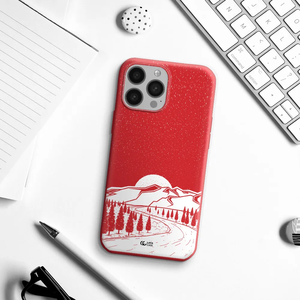 Winter Night Apple iPhone 13 Pro Max Silicone Imperial Red Case
