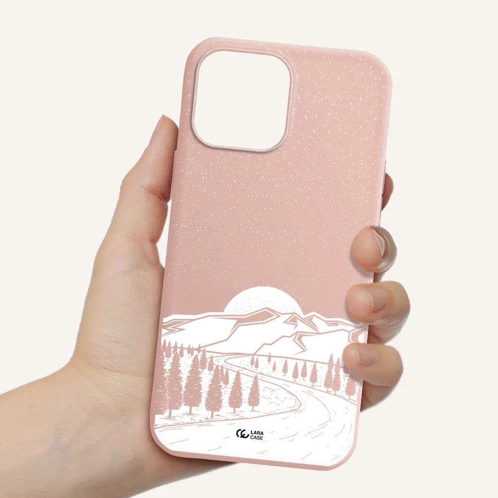 Winter Night Apple iPhone 13 Pro Silicone pastel pink Case