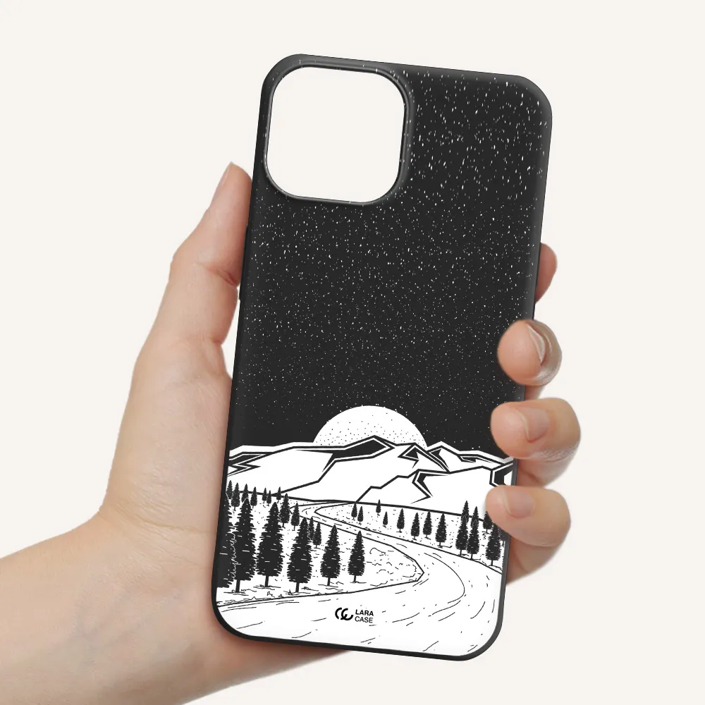 Winter Night Apple iPhone 13 Silicone black Case