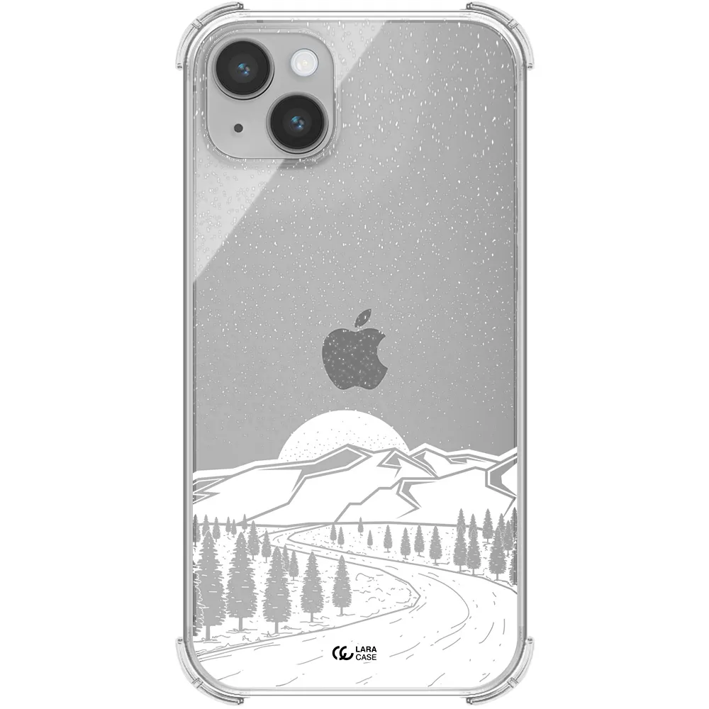 Winter Night Apple iPhone 14 plus Clear PC Case