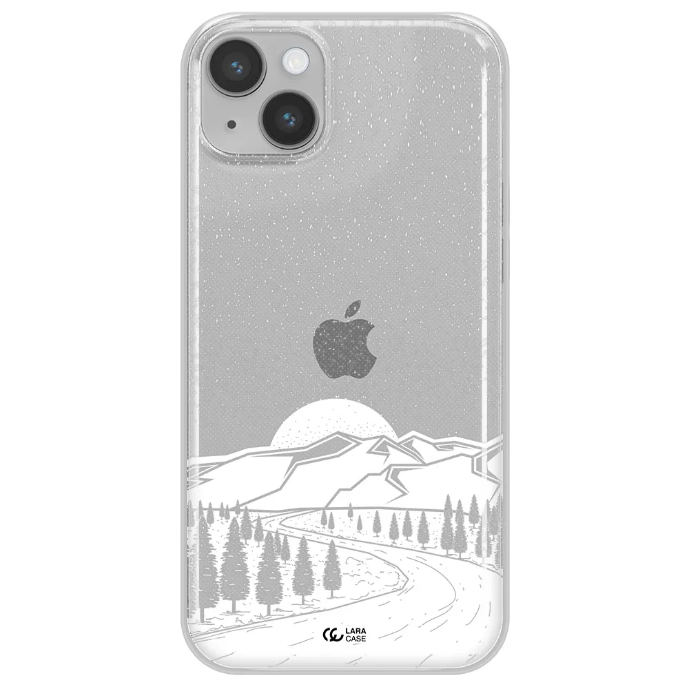 Winter Night Apple iPhone 14 plus Clear TPU Case
