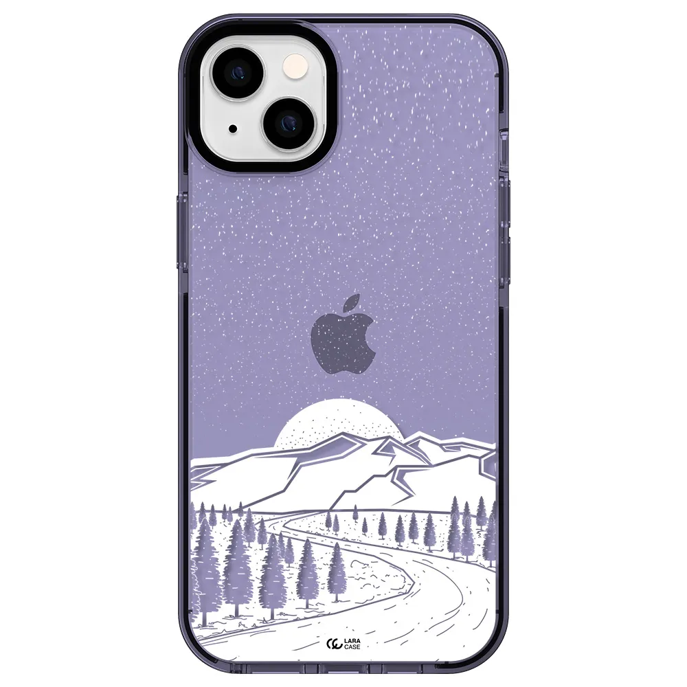 Winter Night Apple iPhone 14 plus impact Lilac Case