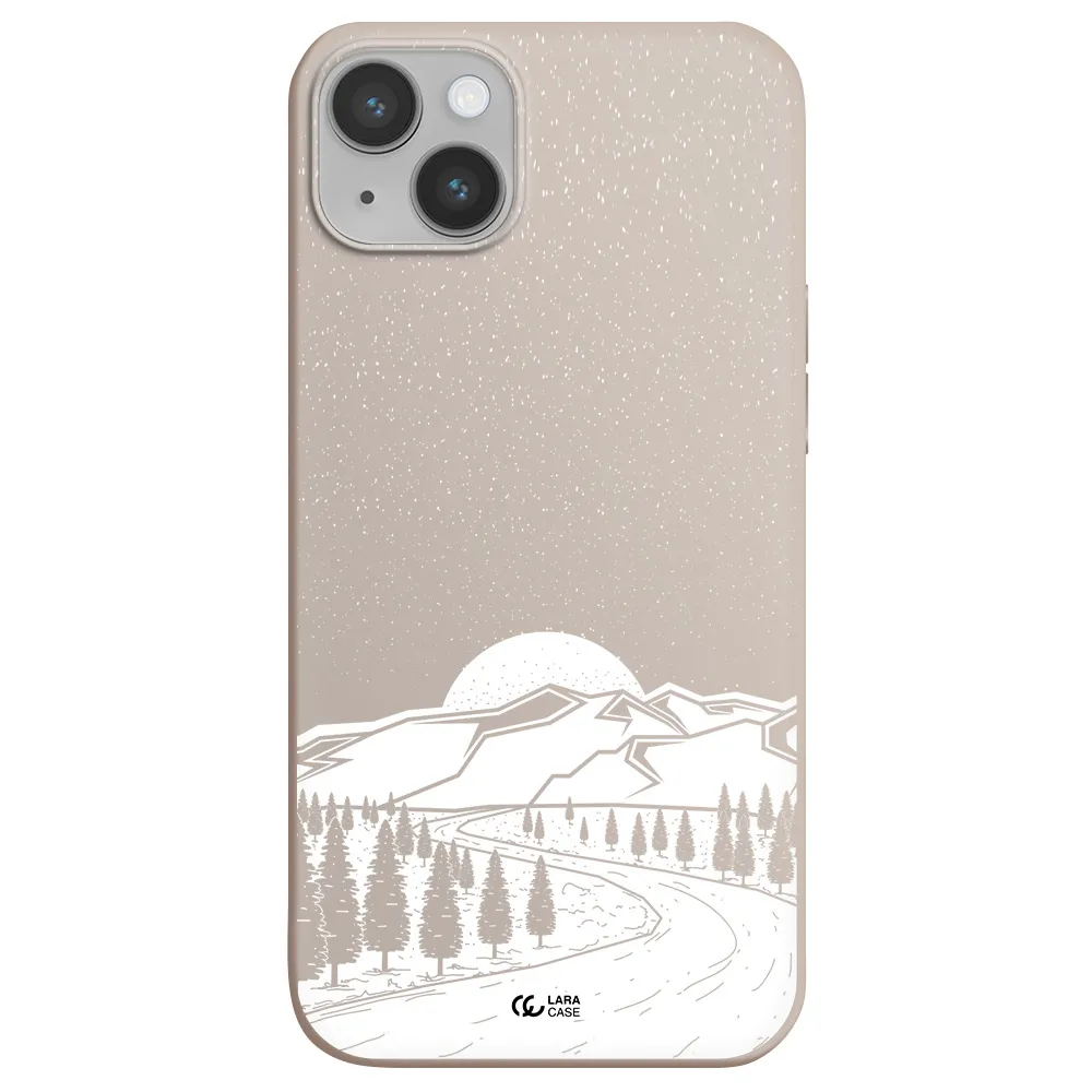 Winter Night Apple iPhone 14 plus Silicone Stone Case