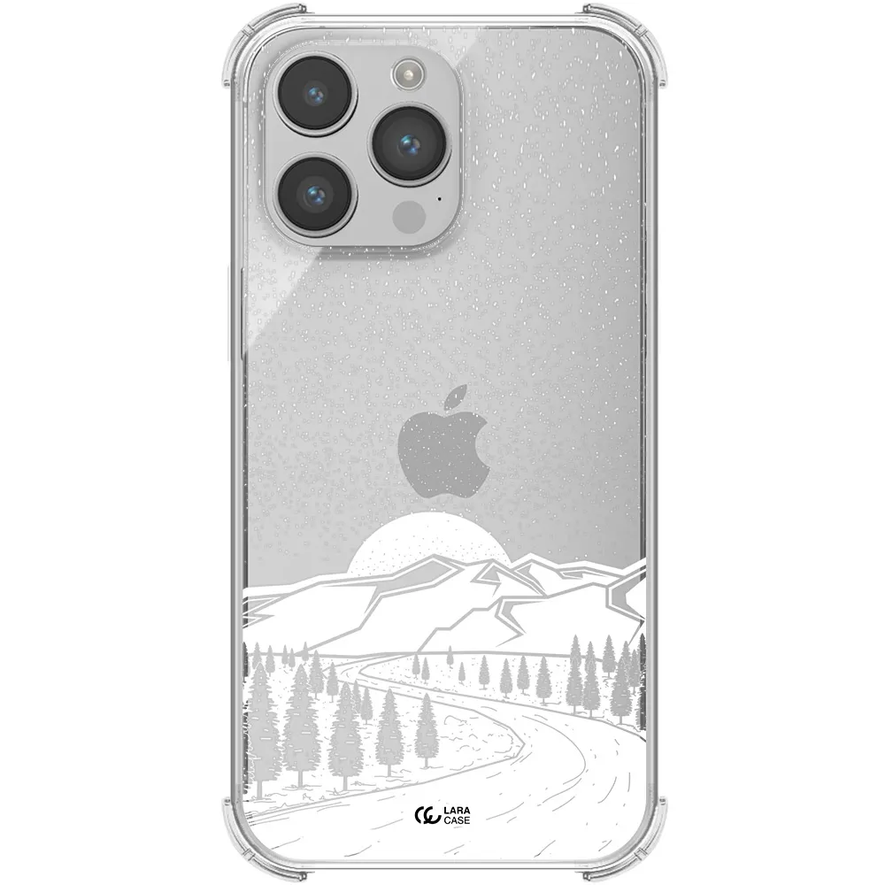 Winter Night Apple iPhone 14 pro Clear PC Case