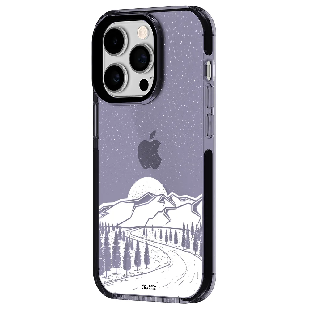 Winter Night Apple iPhone 14 pro impact Lilac Case