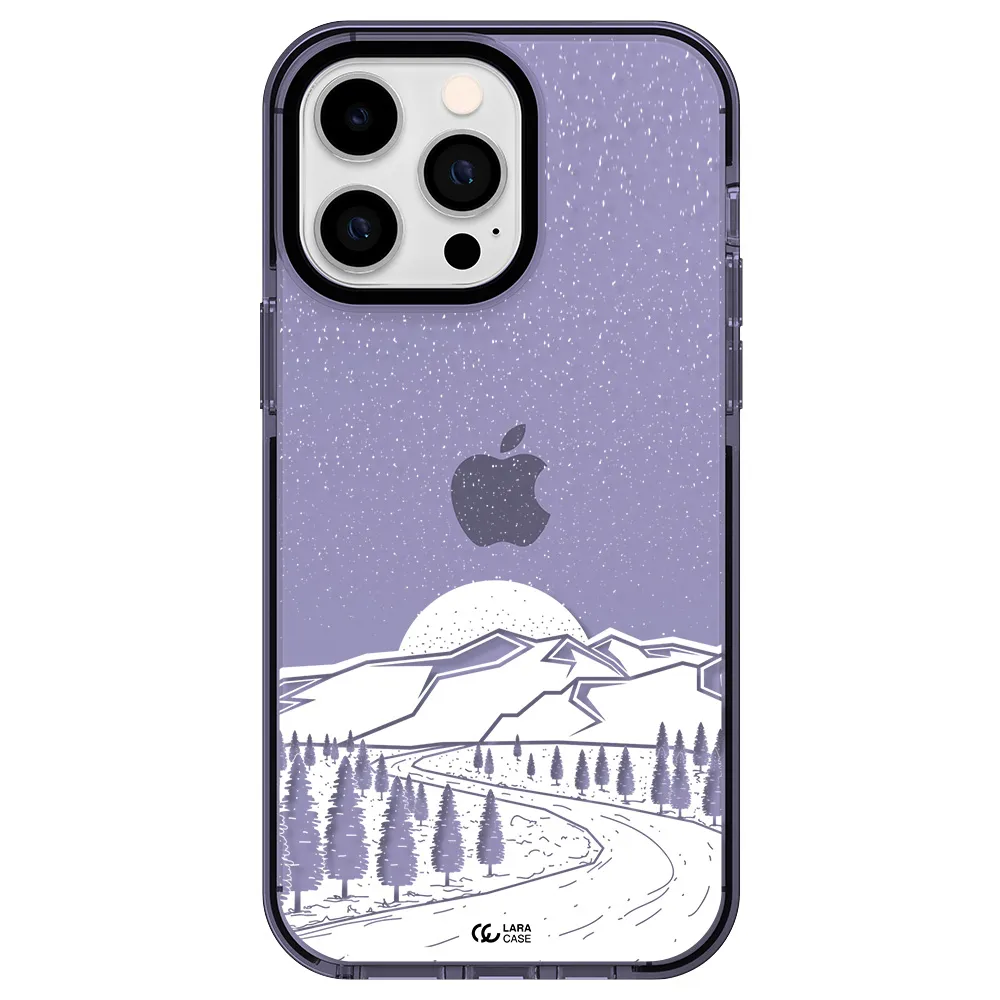 Winter Night Apple iPhone 14 pro max impact Lilac Case