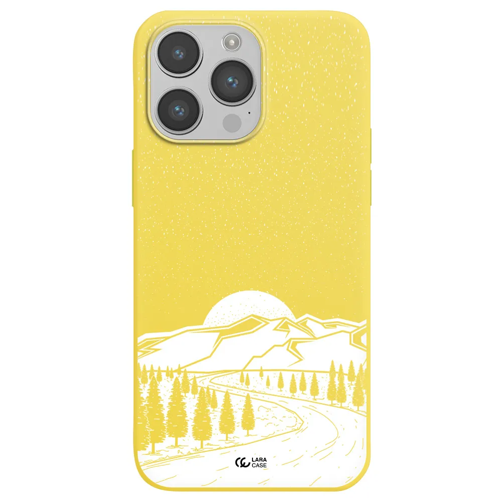 Winter Night Apple iPhone 14 pro max Silicone canary yellow Case