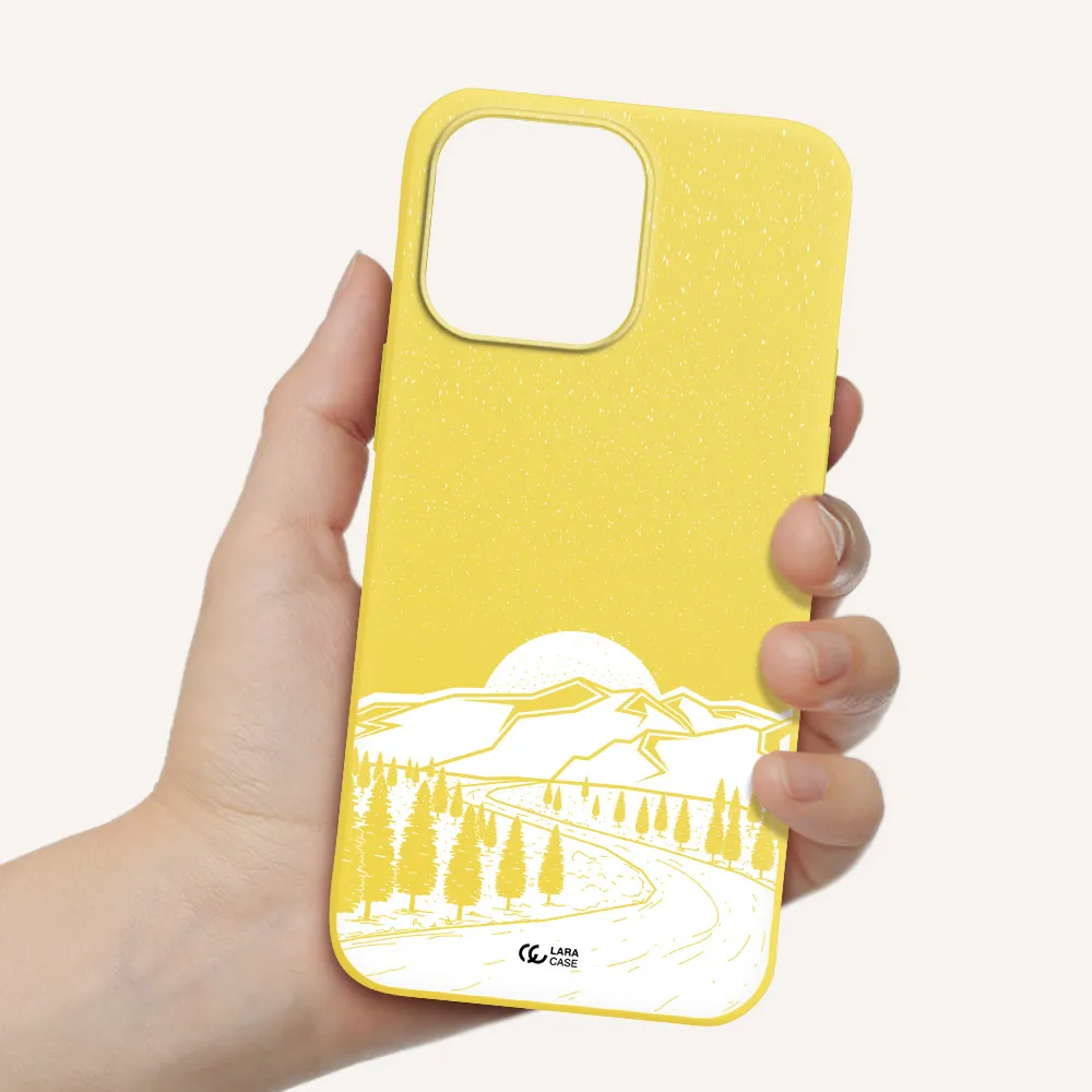 Winter Night Apple iPhone 14 pro max Silicone canary yellow Case