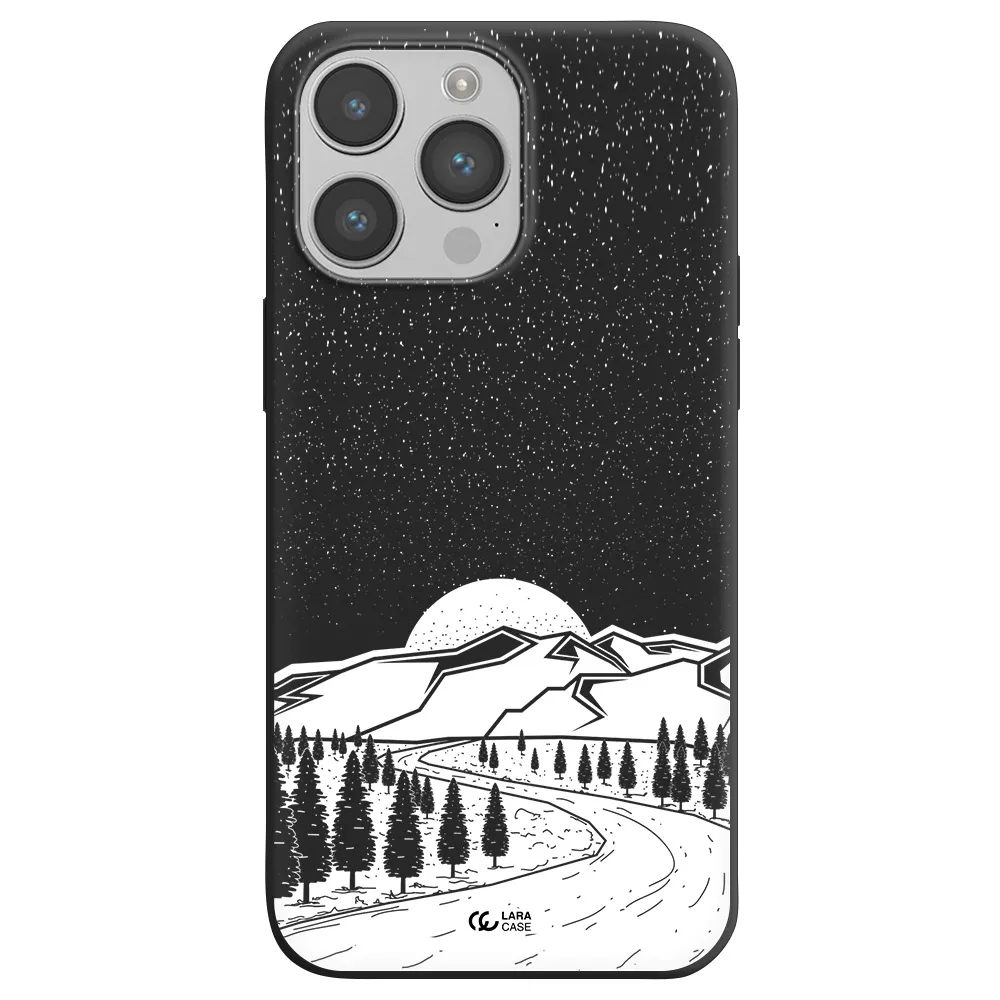 Winter Night Apple iPhone 14 pro Silicone black Case