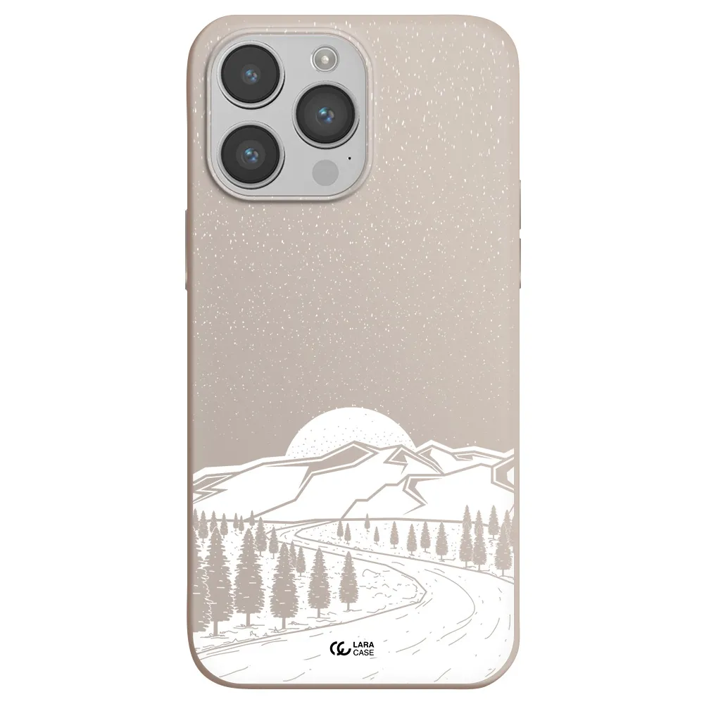 Winter Night Apple iPhone 14 pro Silicone Stone Case