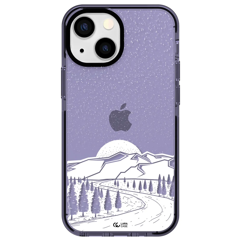 Winter Night Apple iPhone 15 impact Lilac Case