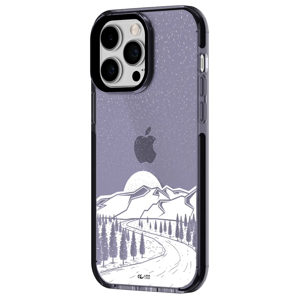 Winter Night Apple iPhone 15 Pro impact Lilac Case