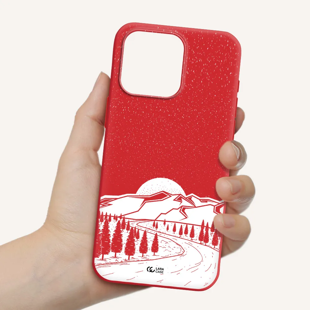 Winter Night Apple Iphone 15 Pro Max Silicone Imperial Red Case