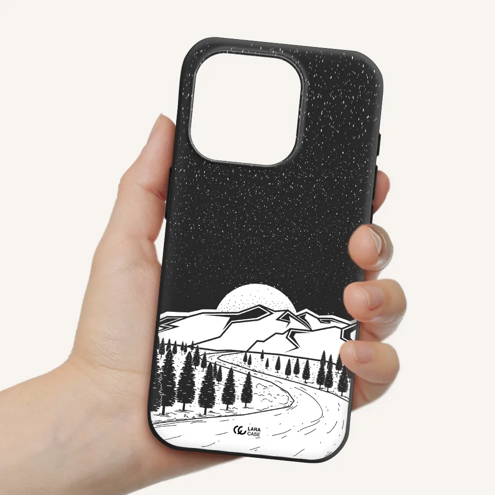 Winter Night Apple Iphone 15 Pro Silicone Black Case