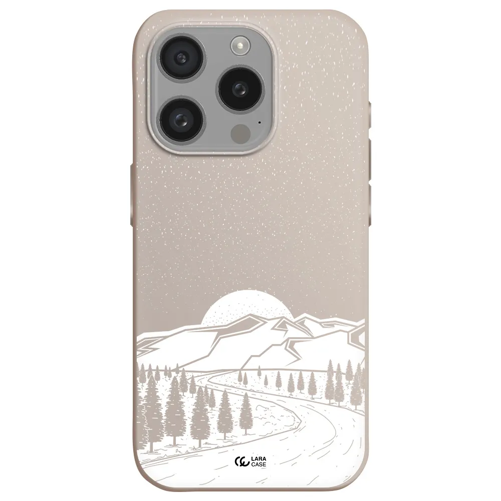 Winter Night Apple Iphone 15 Pro Silicone Stone Case