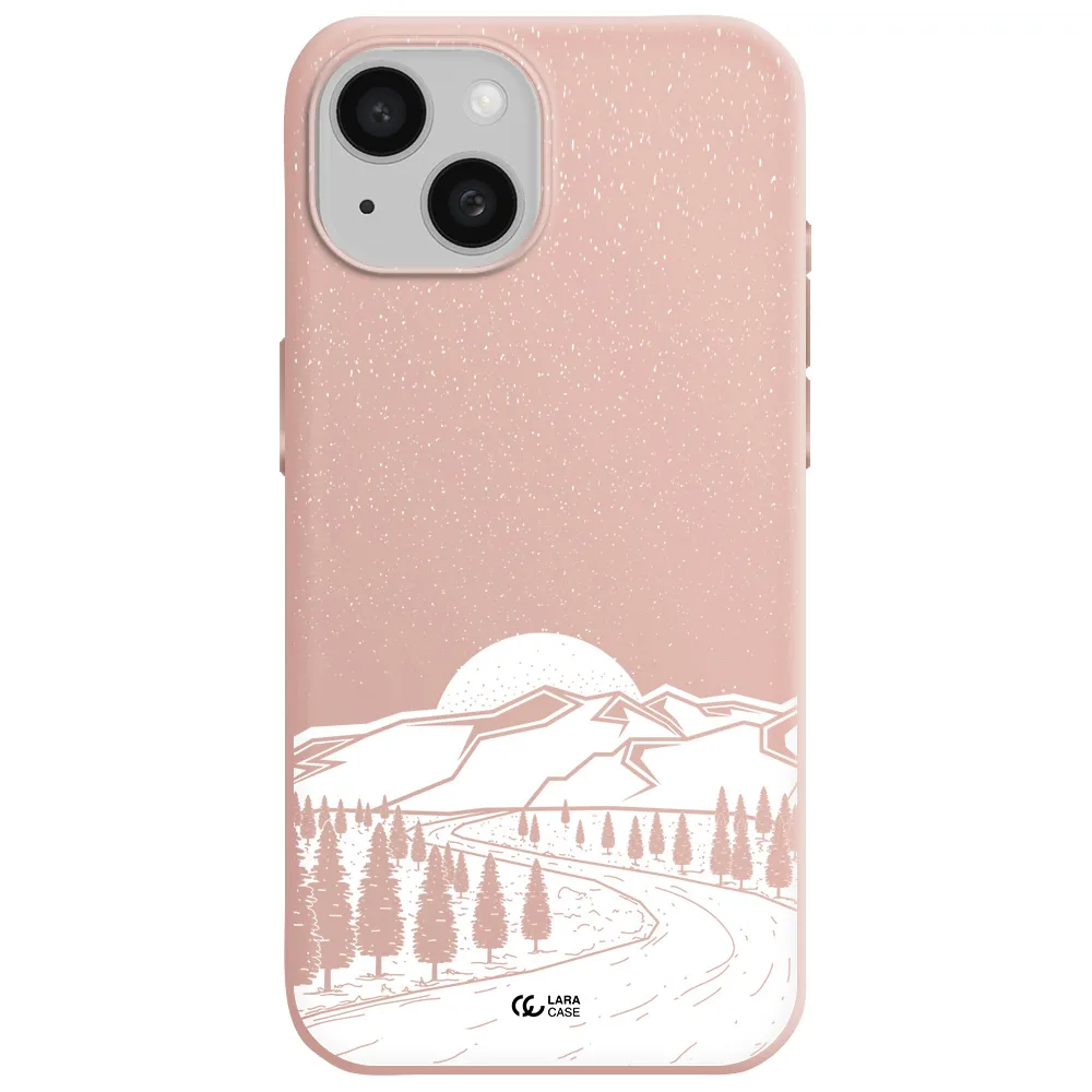 Winter Night Apple Iphone 15 Silicone Pastel Pink Case