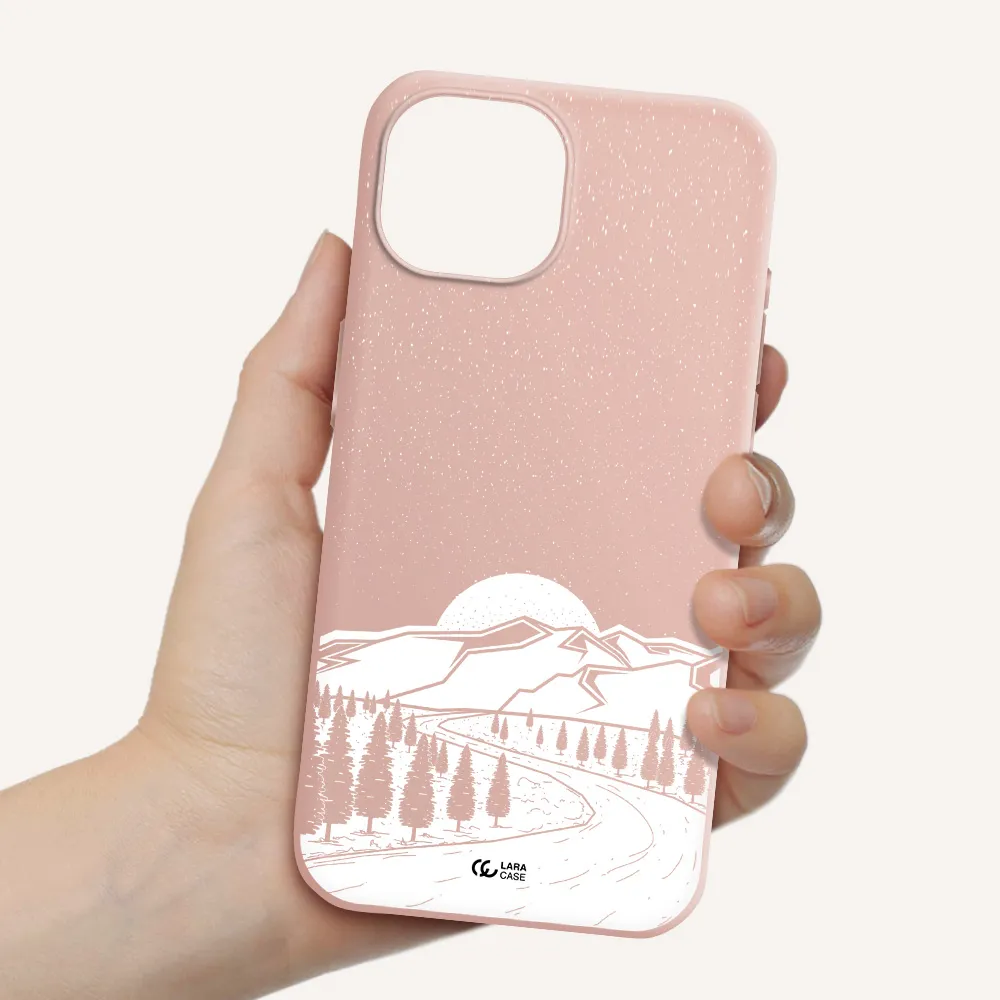 Winter Night Apple Iphone 15 Silicone Pastel Pink Case