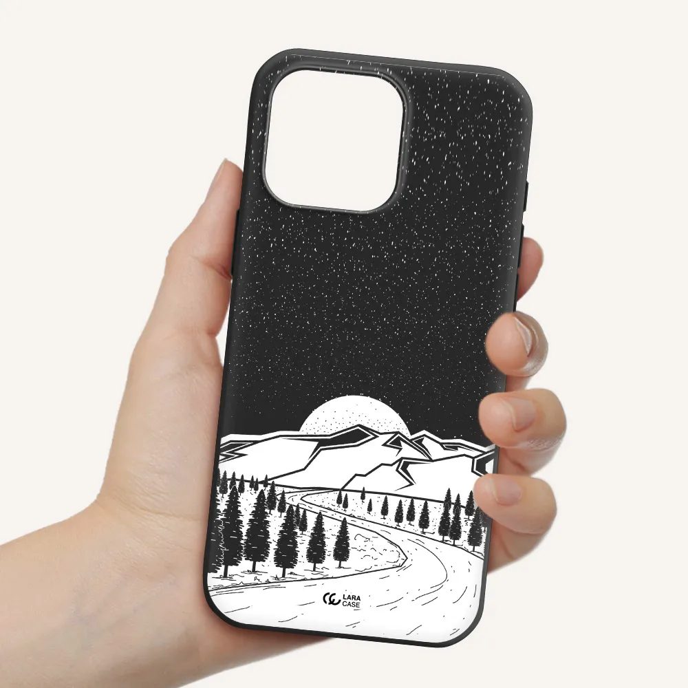 Winter Night Apple Iphone 16 Pro Max Silicone Black Case