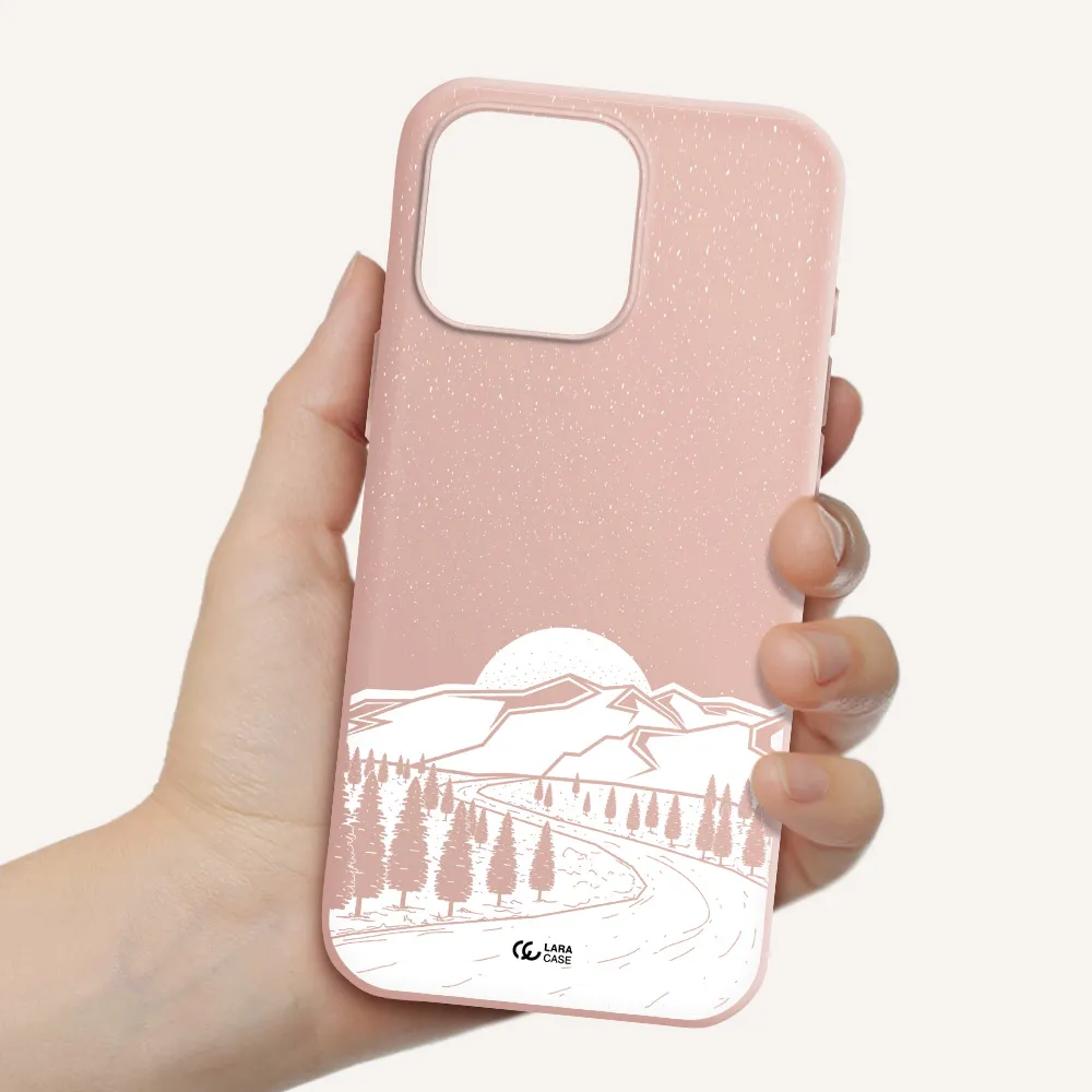Winter Night Apple Iphone 16 Pro Max Silicone Pastel Pink Case