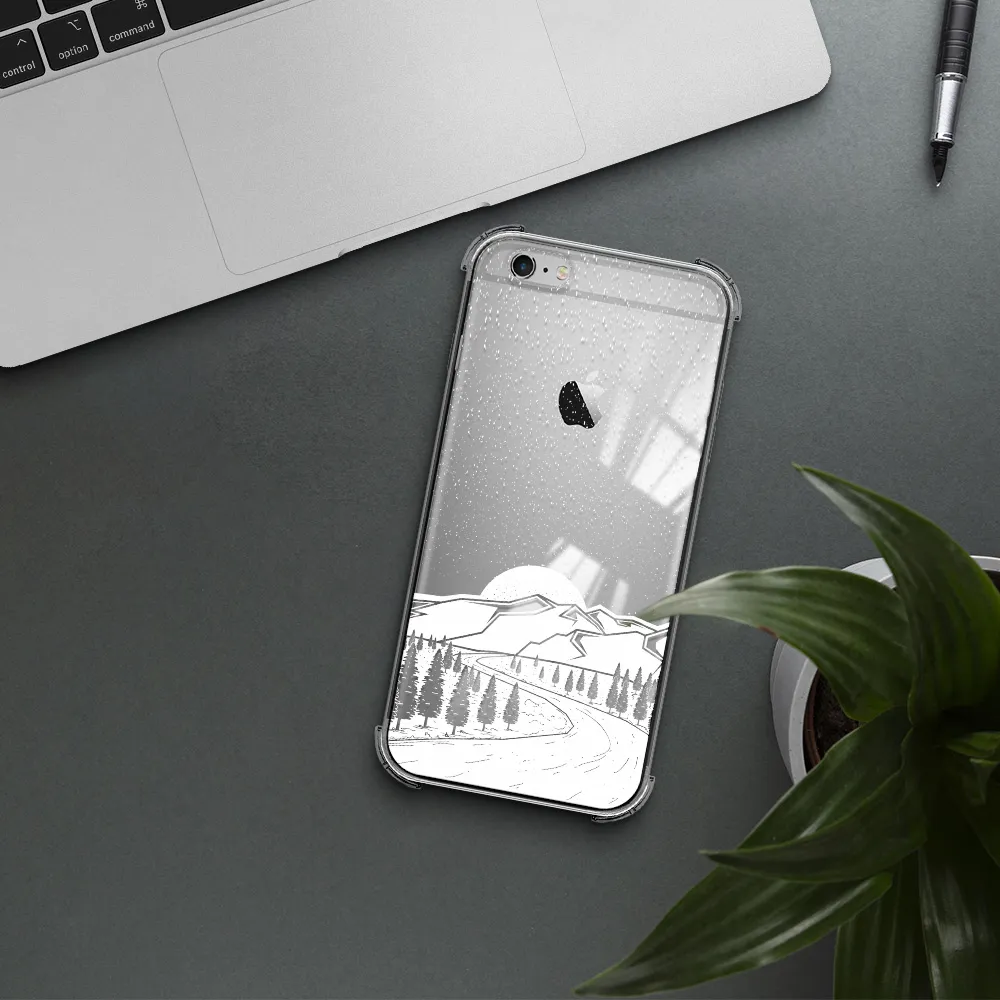 Winter Night Apple iPhone 6 plus Clear PC Case