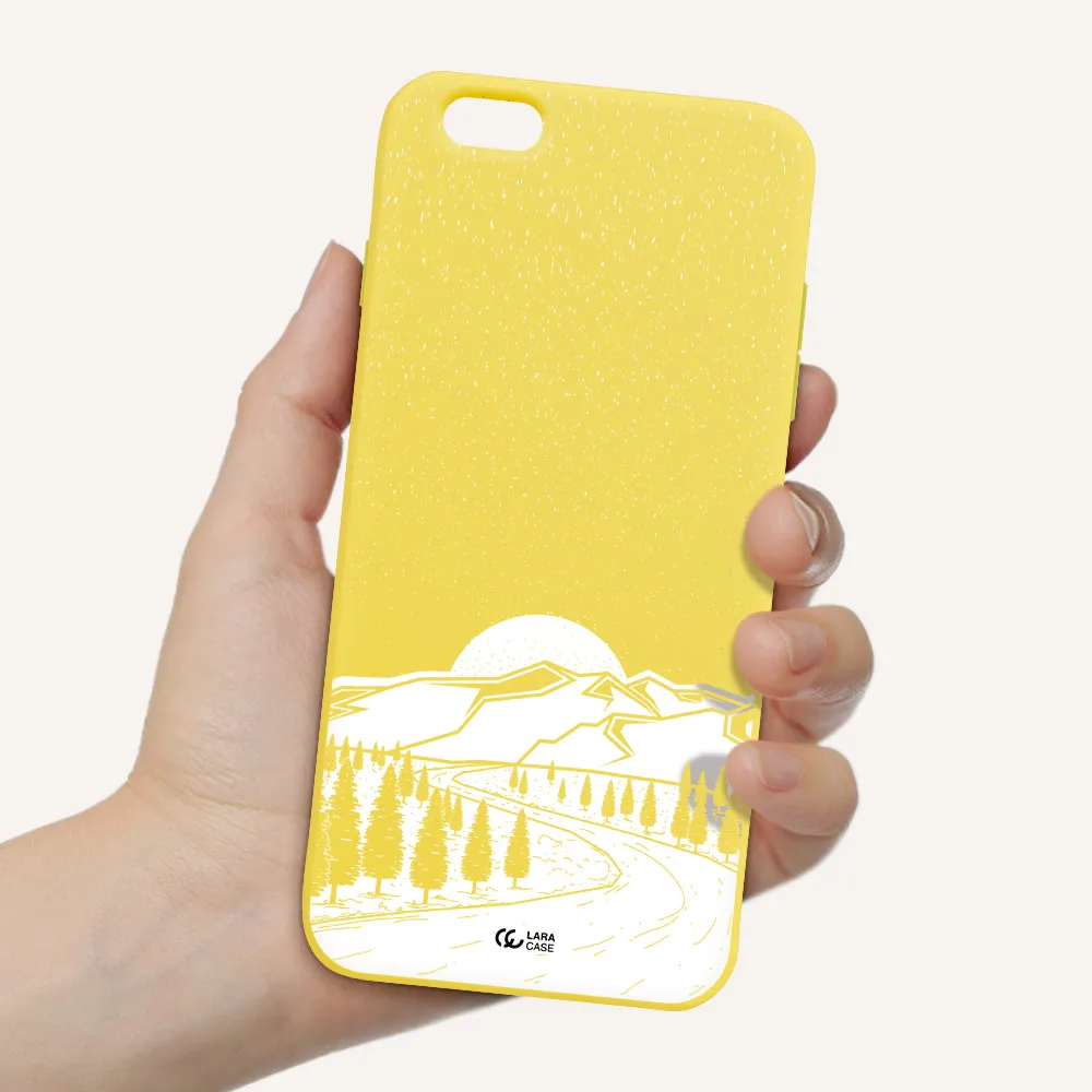 Winter Night Apple iPhone 6 plus Silicone canary yellow Case