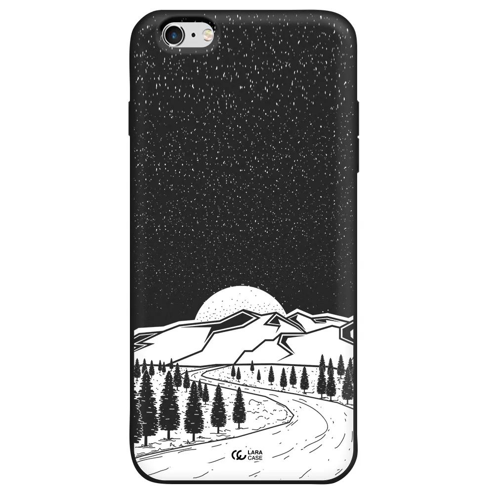 Winter Night Apple iPhone 6 s plus Silicone black Case