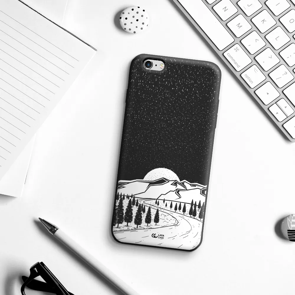 Winter Night Apple iPhone 6 s plus Silicone black Case