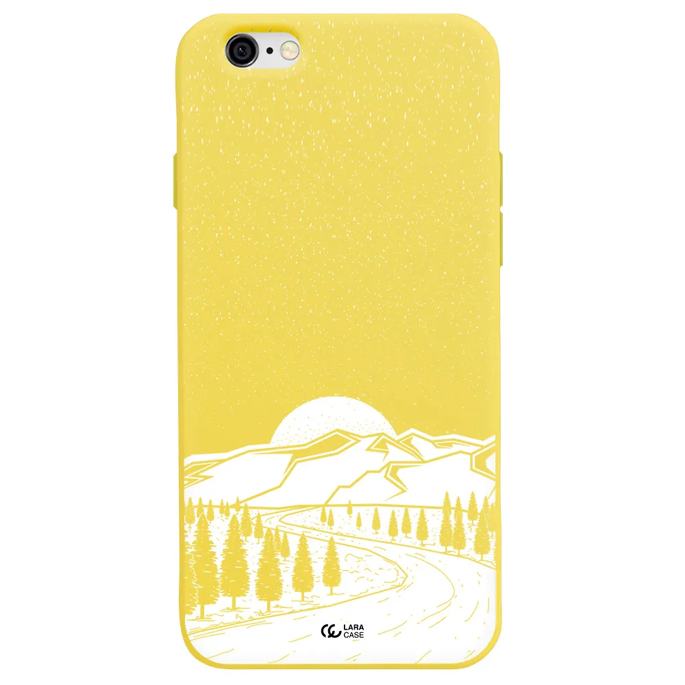 Winter Night Apple iPhone 6 Silicone canary yellow Case