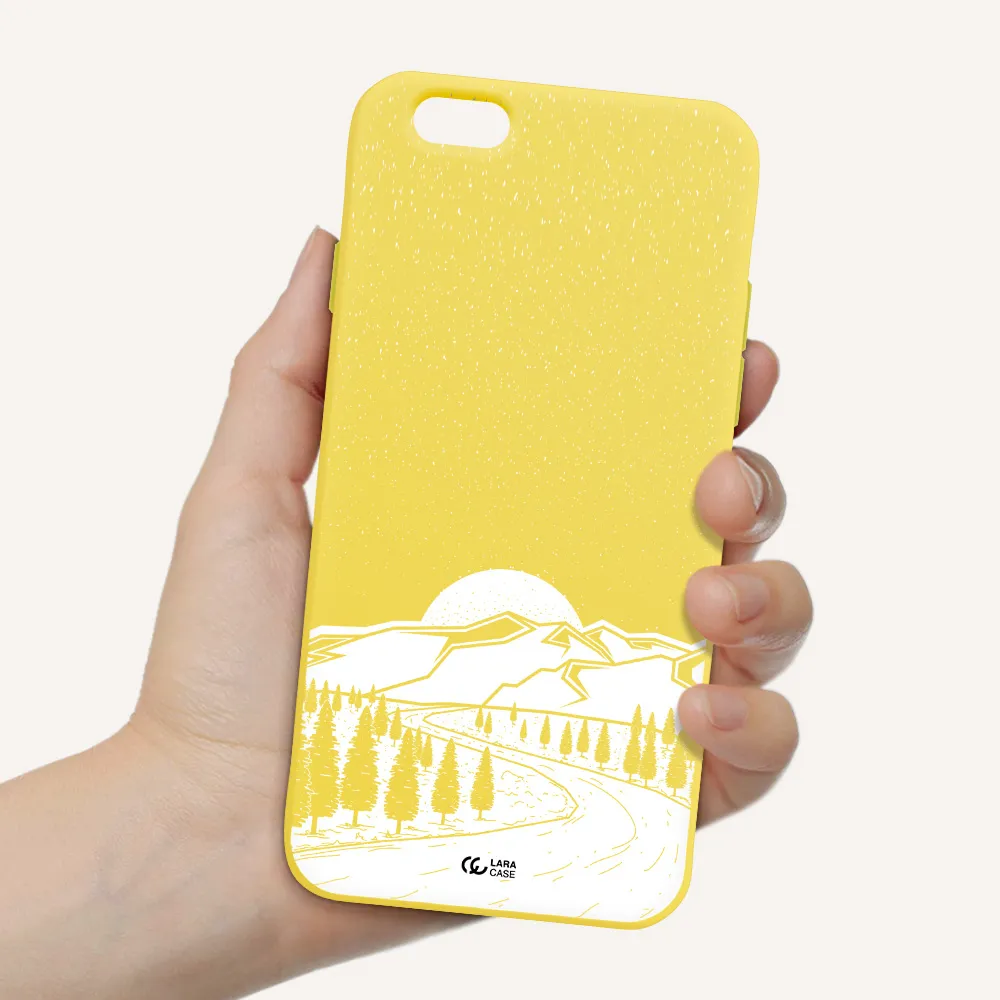 Winter Night Apple iPhone 6 Silicone canary yellow Case