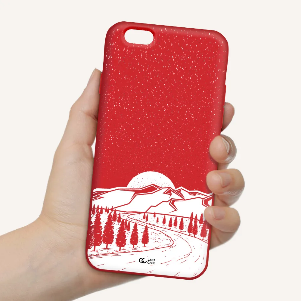 Winter Night Apple iPhone 6 Silicone Imperial Red Case