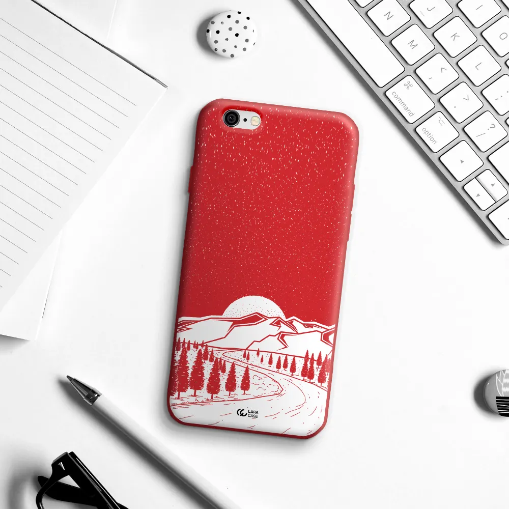 Winter Night Apple iPhone 6 Silicone Imperial Red Case