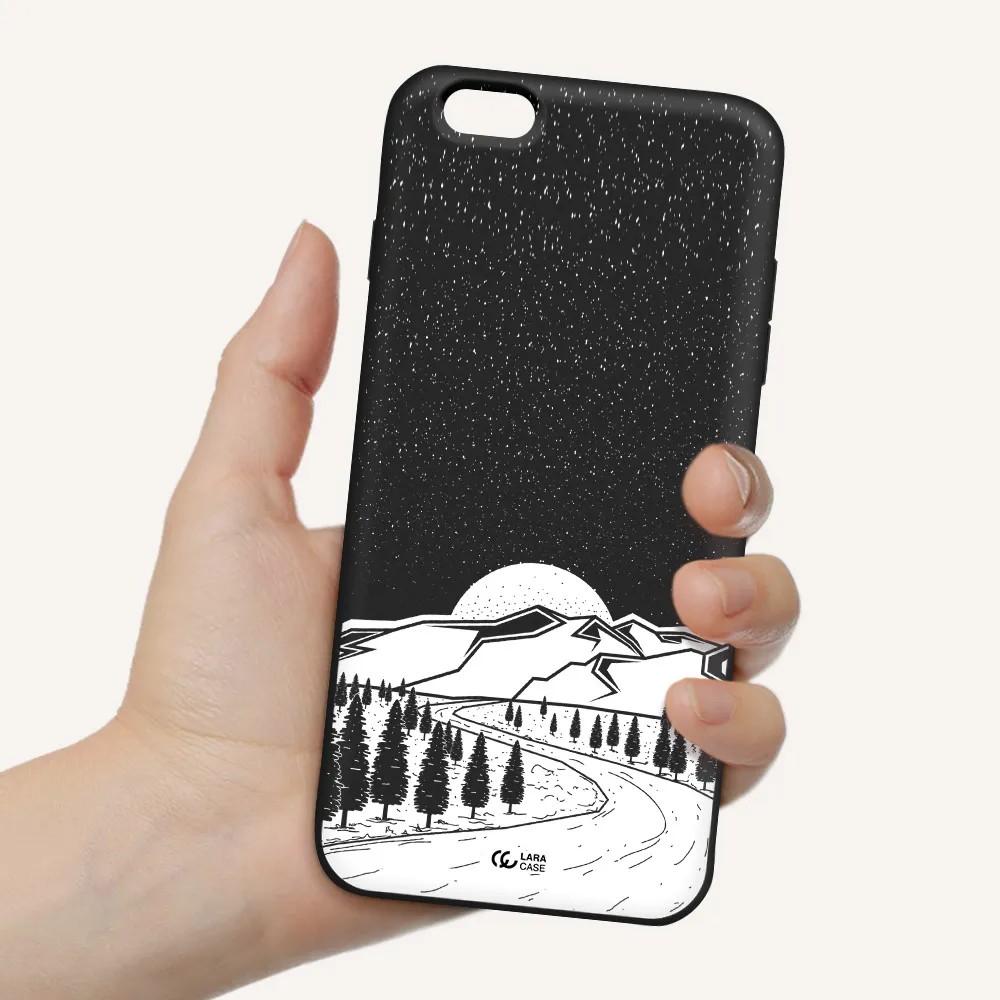 Winter Night Apple iPhone 6S Silicone black Case