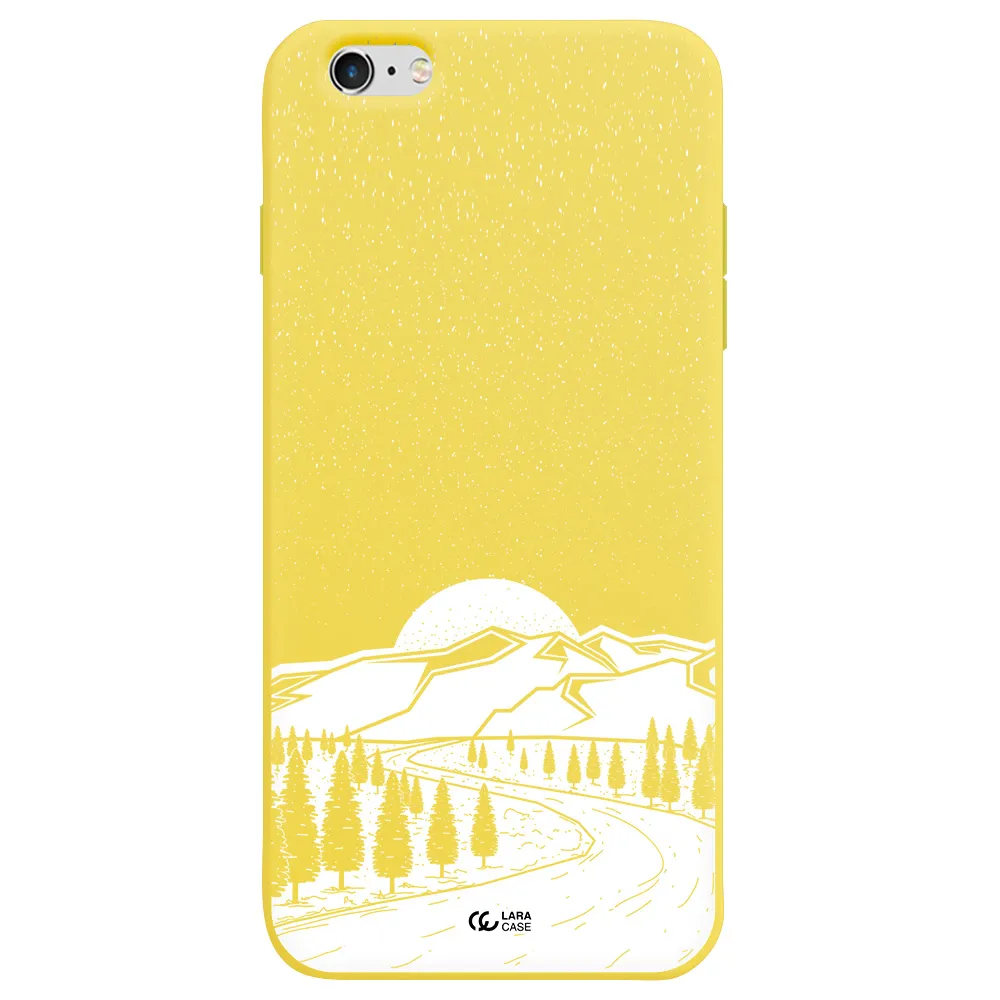 Winter Night Apple iPhone 6S Silicone canary yellow Case