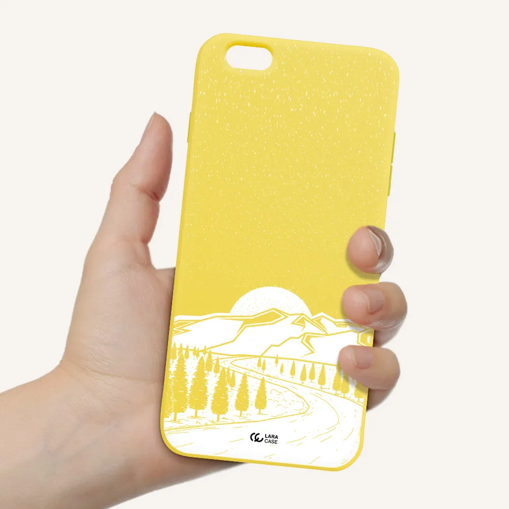 Winter Night Apple iPhone 6S Silicone canary yellow Case
