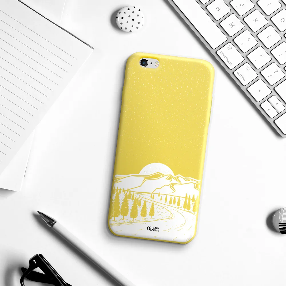 Winter Night Apple iPhone 6S Silicone canary yellow Case