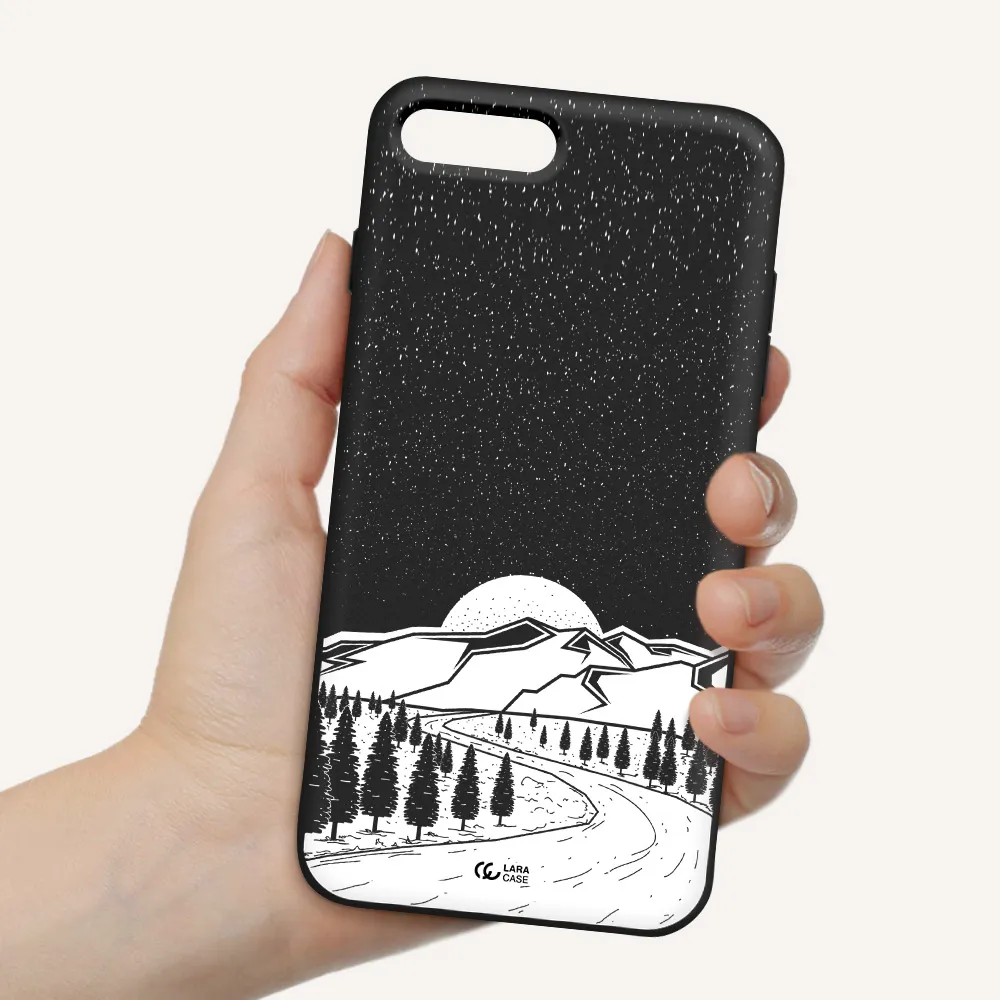 Winter Night Apple iPhone 7 plus Silicone black Case